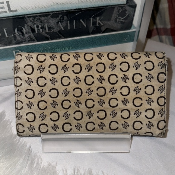 Vintage CELINE Monogram Jacquard Long Wallet Brown GUC - Picture 4 of 14